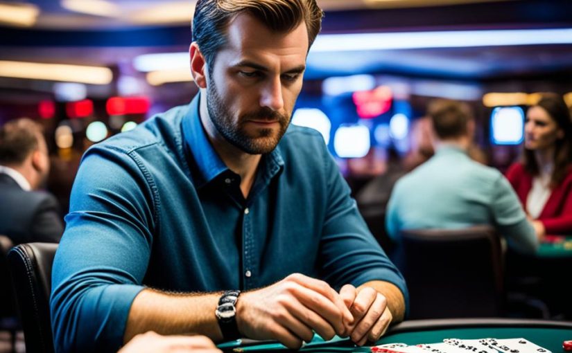 o que significa dobrar para baixo no blackjack - jogador masculino